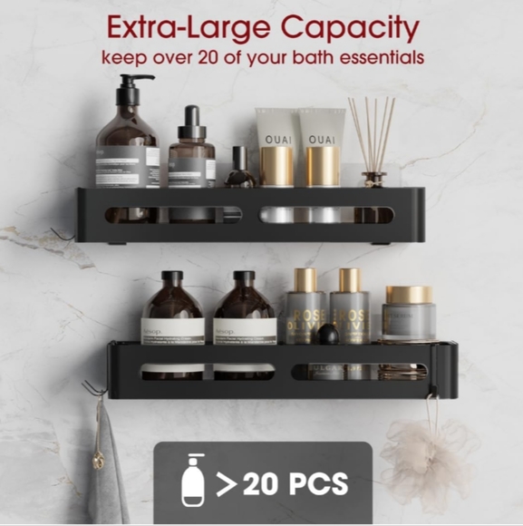 Shower Caddy - XLarge Adhesive Shower Organizer, Rustproof Shower Shelves - Picture 6 of 9